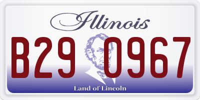 IL license plate B290967