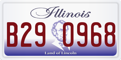 IL license plate B290968