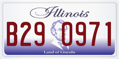 IL license plate B290971