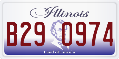 IL license plate B290974