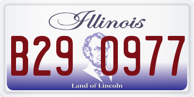 IL license plate B290977
