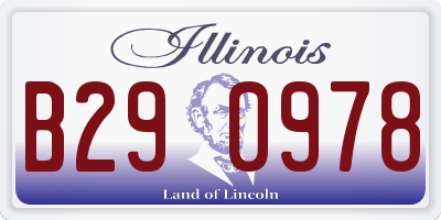 IL license plate B290978
