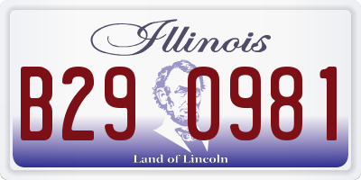 IL license plate B290981