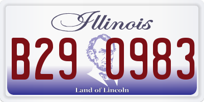 IL license plate B290983
