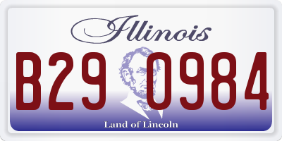 IL license plate B290984