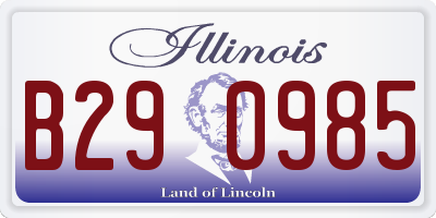 IL license plate B290985