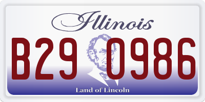 IL license plate B290986