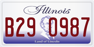 IL license plate B290987