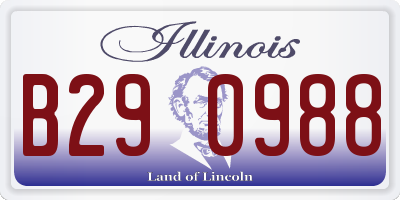 IL license plate B290988
