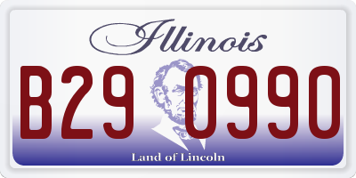 IL license plate B290990