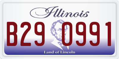 IL license plate B290991
