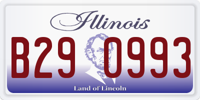 IL license plate B290993
