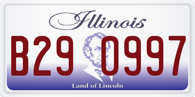 IL license plate B290997