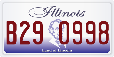 IL license plate B290998