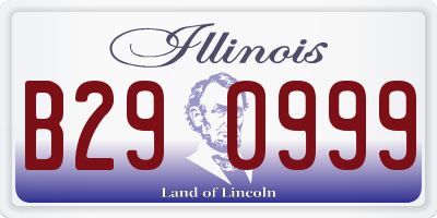 IL license plate B290999