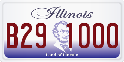 IL license plate B291000