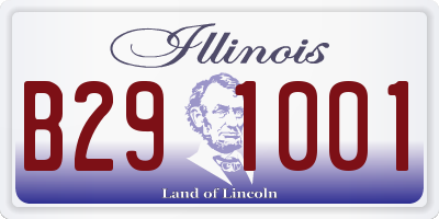 IL license plate B291001