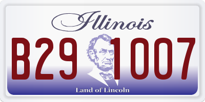 IL license plate B291007
