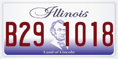 IL license plate B291018