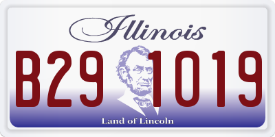 IL license plate B291019