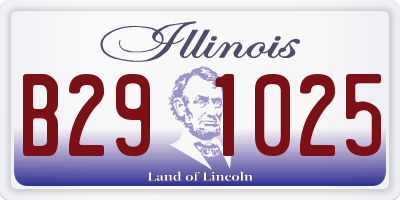IL license plate B291025