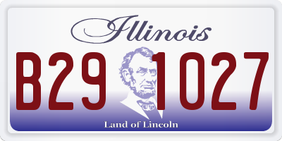 IL license plate B291027