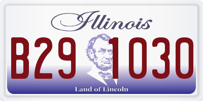IL license plate B291030