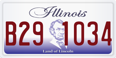 IL license plate B291034