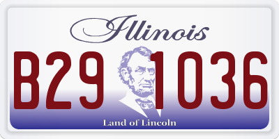 IL license plate B291036