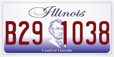 IL license plate B291038