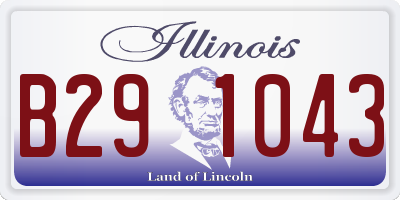 IL license plate B291043