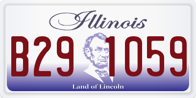 IL license plate B291059