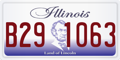 IL license plate B291063
