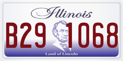 IL license plate B291068