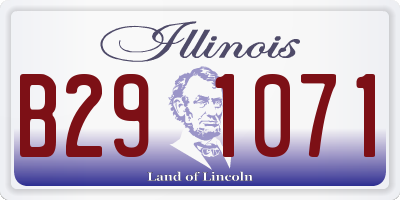 IL license plate B291071