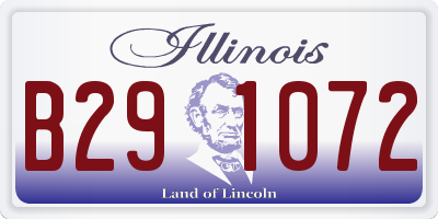 IL license plate B291072