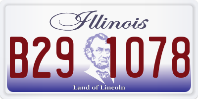 IL license plate B291078