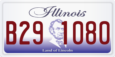 IL license plate B291080