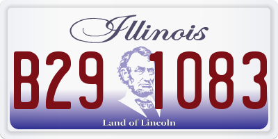 IL license plate B291083