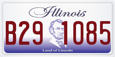 IL license plate B291085