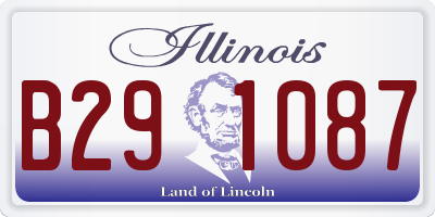 IL license plate B291087