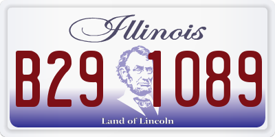 IL license plate B291089