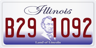 IL license plate B291092