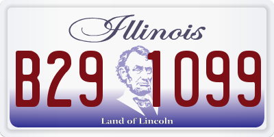 IL license plate B291099