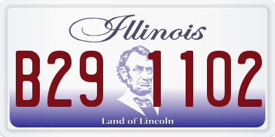 IL license plate B291102