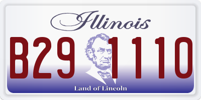 IL license plate B291110