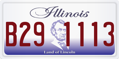 IL license plate B291113