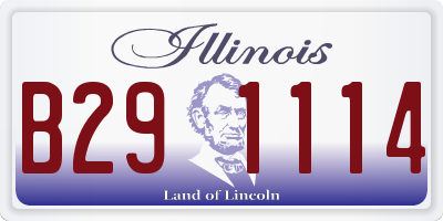 IL license plate B291114