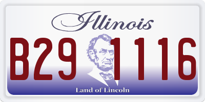 IL license plate B291116