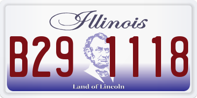 IL license plate B291118